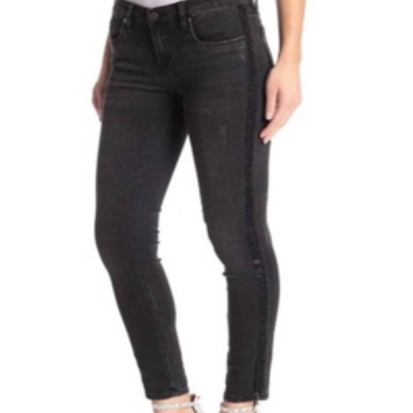 Blank NYC The Bond w Rhinestone Stripe and zipper  28 - Picture 1 of 7